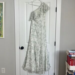 Green Floral Bridesmaid Dress (approx S see description for details)